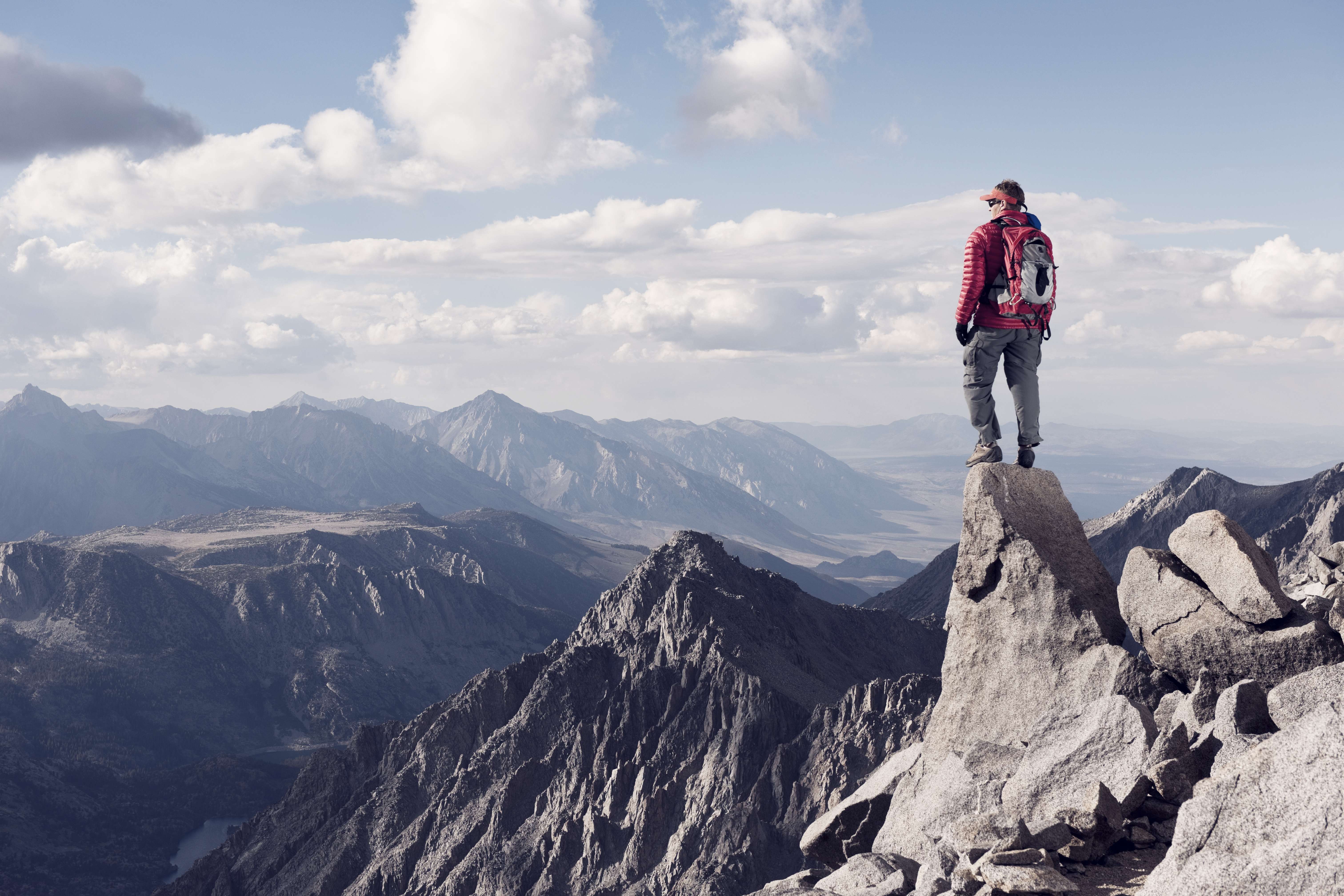 Man climbing mountains