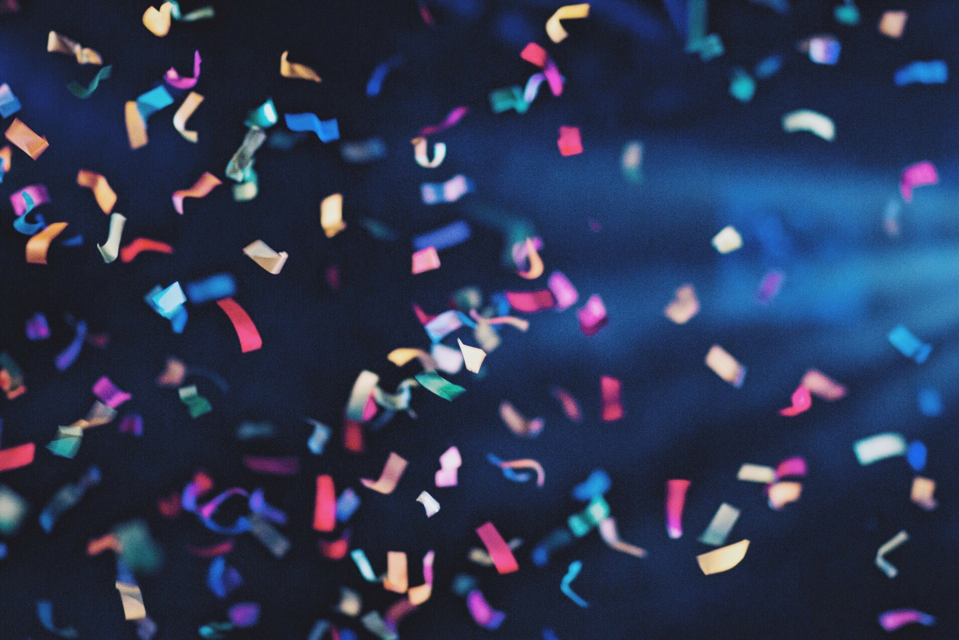 Confetti in the air
