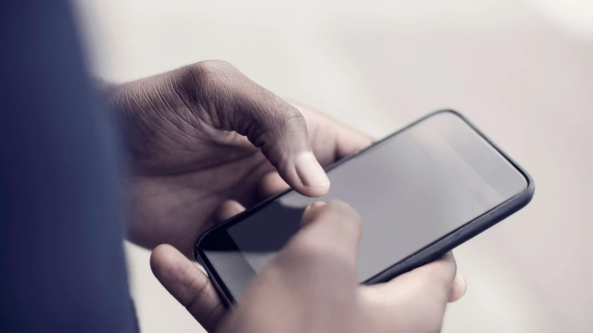 Person using mobile phone