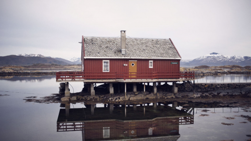 Norwegian house on pillars