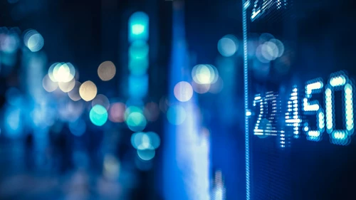 stock market numbers and graphs