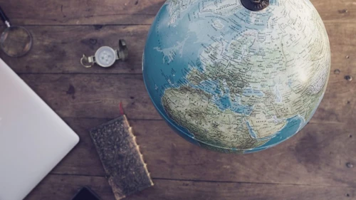 Globe on a desk