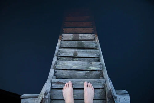 Standing on a pier