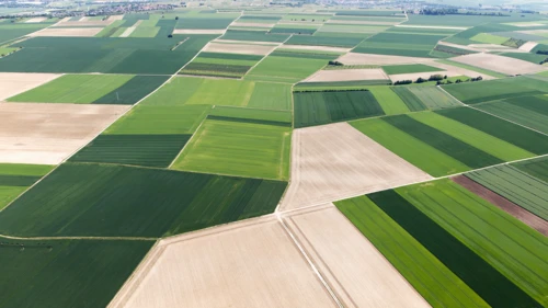 Arial view of fields