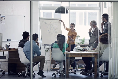 Group of people in meeting room