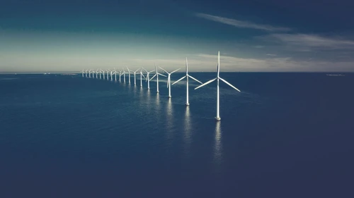 Wind turbines in the ocean