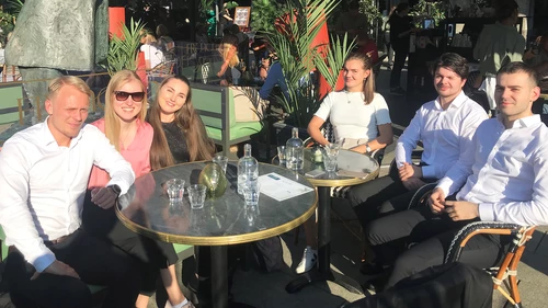 NO interns at lunch