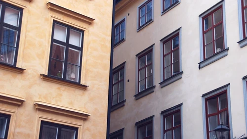Colourful architecture buildings