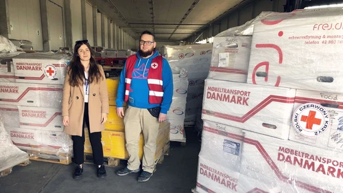 Nordea employees colleting items for Ukrainian employees