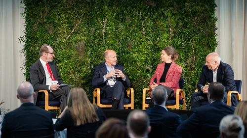 Panel at the Nordea Sustainability Summit featuring Alasdair Ross, Harald Mix, Lise Kingo and Graeme Lamb