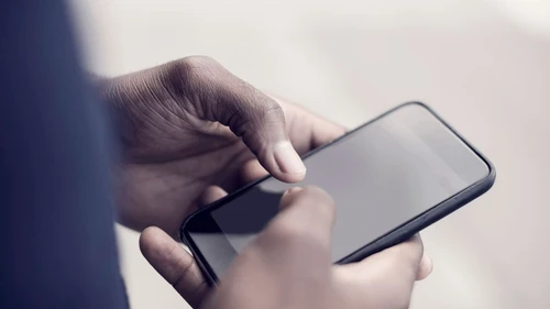 Person using mobile phone