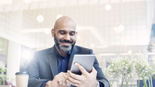 Businessman with tablet