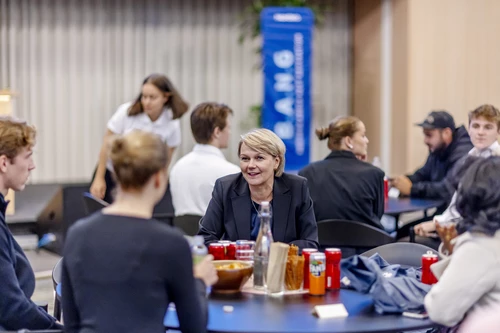 Samtal på B.A.N.G i Luleå, Nina Arkilahti, Nordenchef för Business Banking Nordea. 