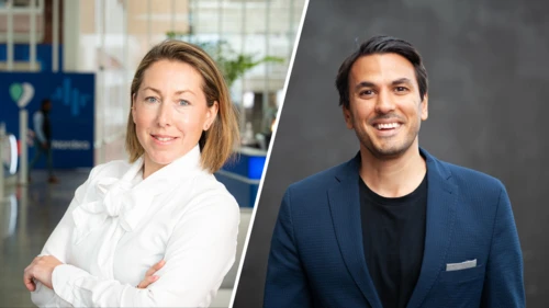 Maria Smith, Head of Nordea Startup & Growth och Omid Eklahasi, vd Techarenan.