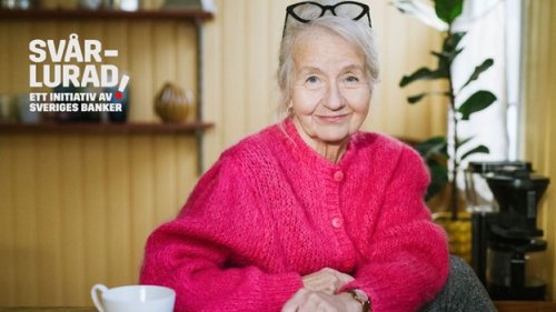 Bild på äldre kvinna i kampanjen svårlurad.