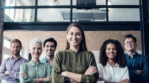 Confident and happy business women