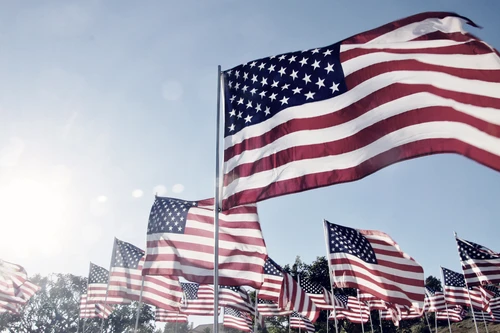 American flags