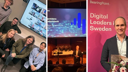 Patrik Myske pratade om Nordeas resa och tog emot pris på eventet Digital Leaders in Sweden anordnat av BearingPoint.