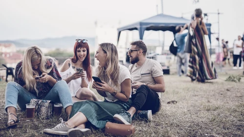 People at a festival