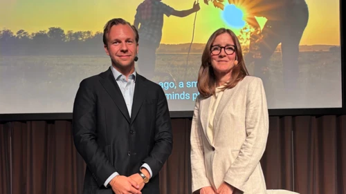 Kristoffer Jansell, FX Sales in Nordea, and Susanne Stenborg, Head of Treasury Operations at SKF