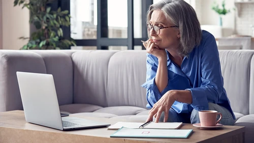 Woman with laptop