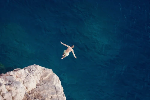 Man diving