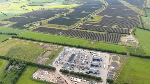 European Energy's Kassø Power-to-X facility beside solar park