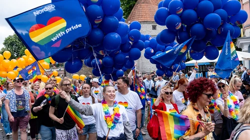 Flags and balloons at Nordea Pride 2026