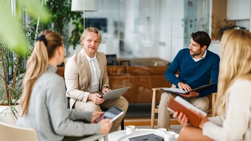 Group of people having a meeting