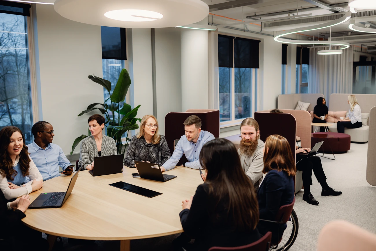 Employees in the office