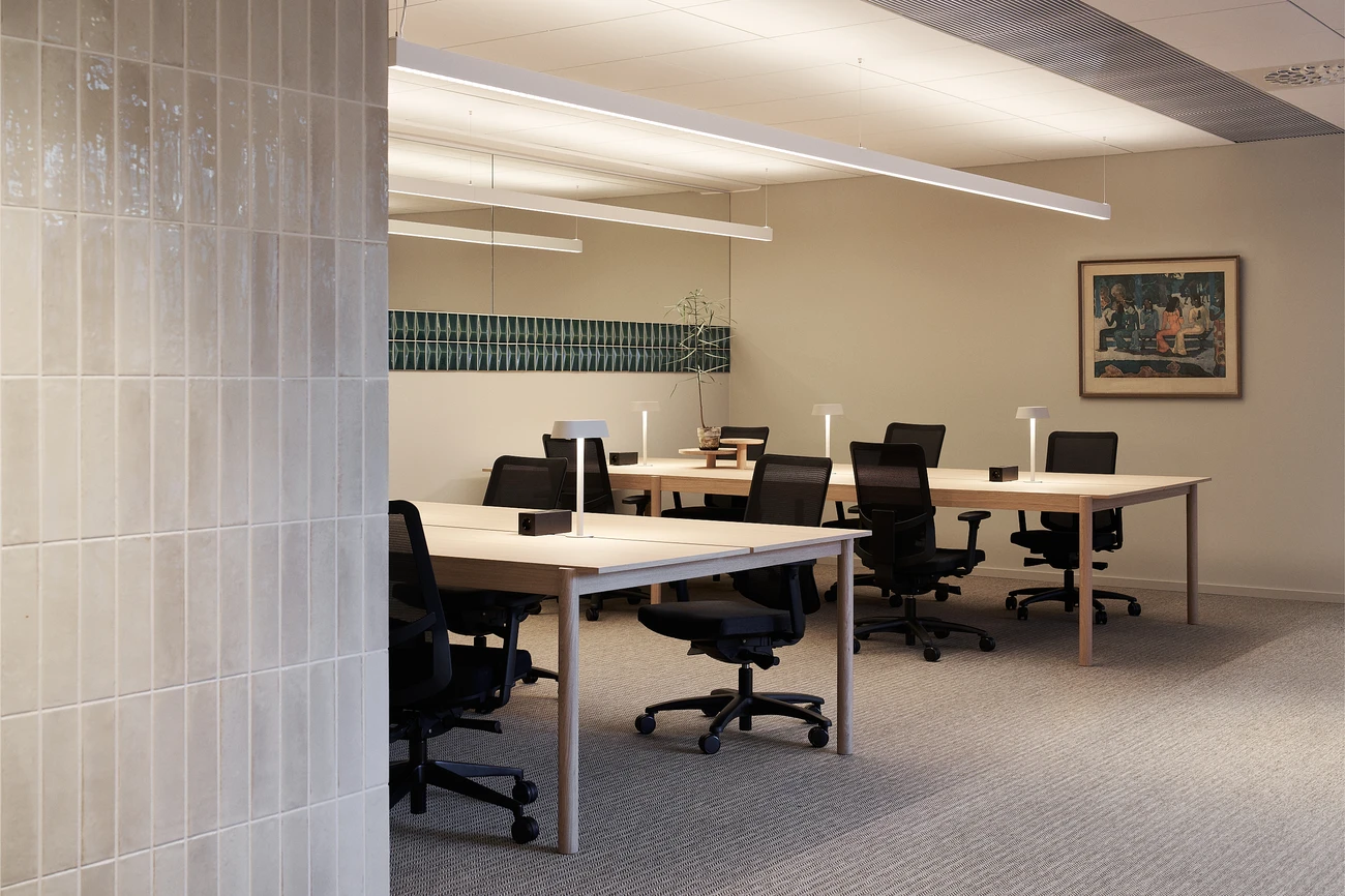 Working desks at the office