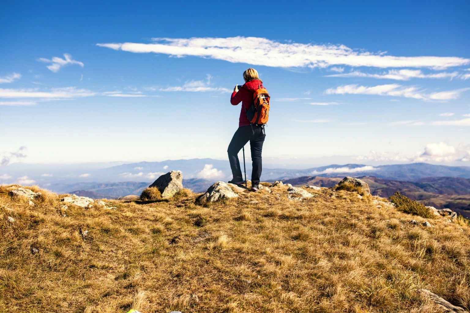 Person on mountaintop