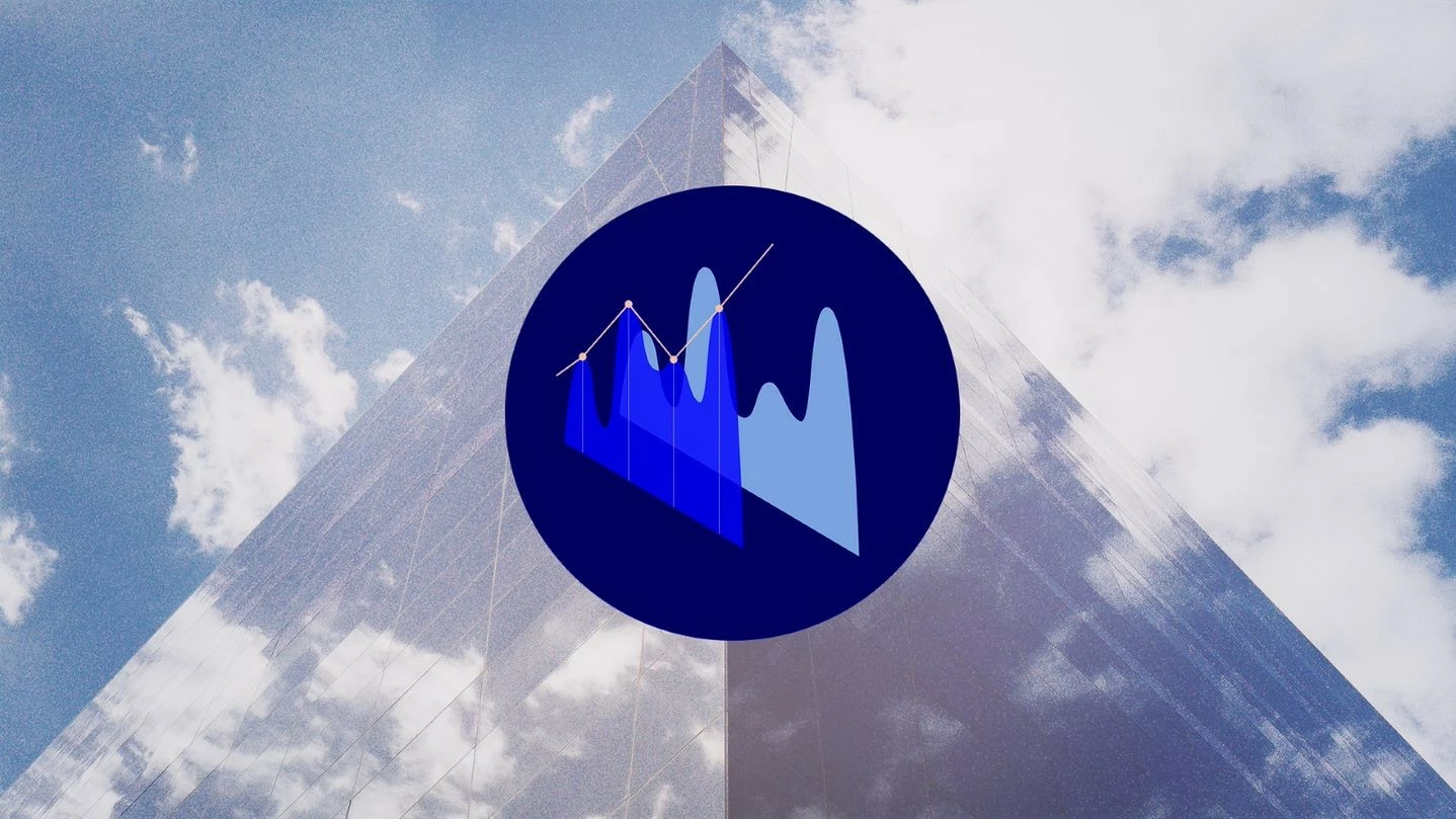 glass pyramid with an icon showing progress 