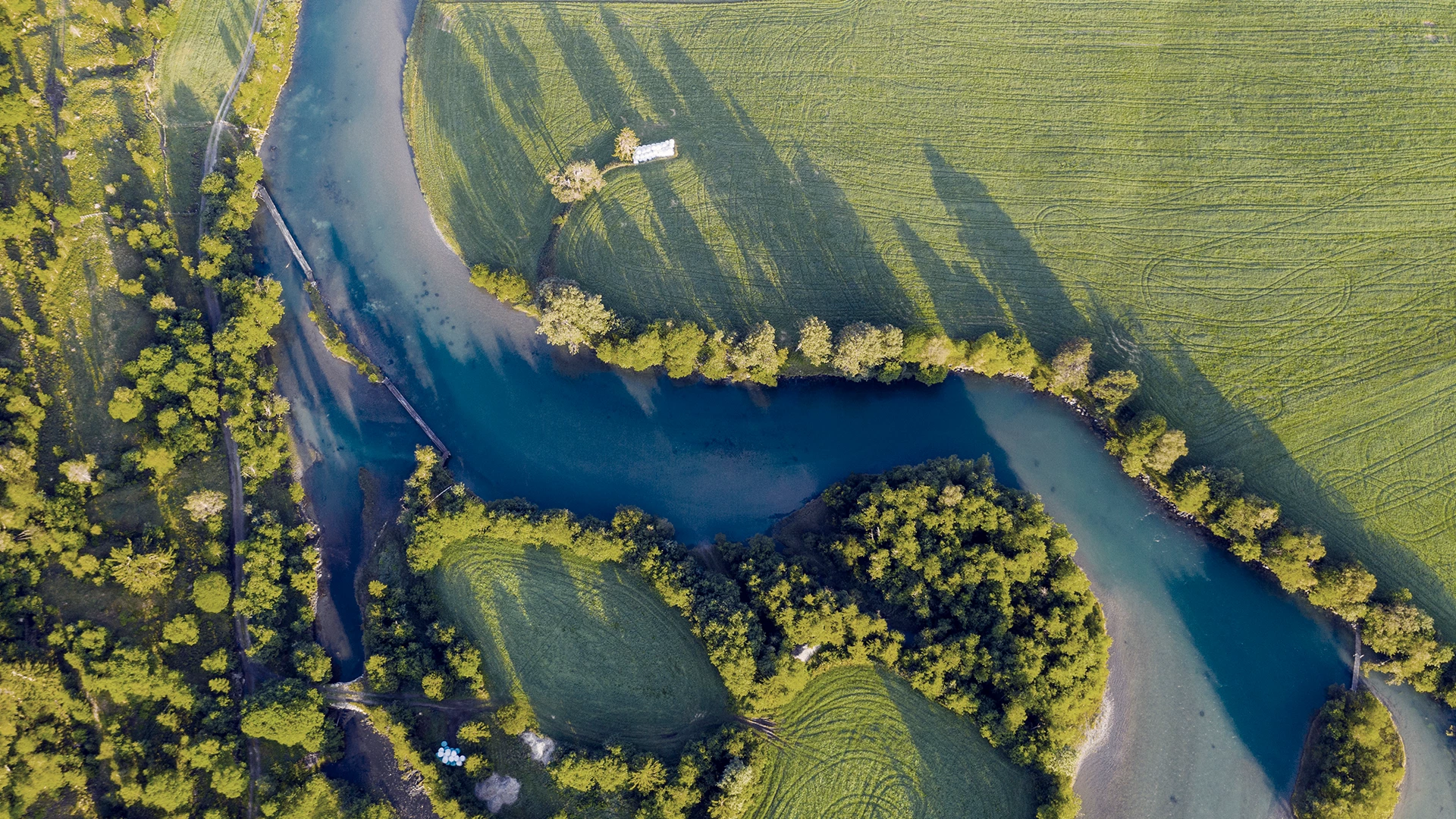 Stryneelva river from above stryn norway