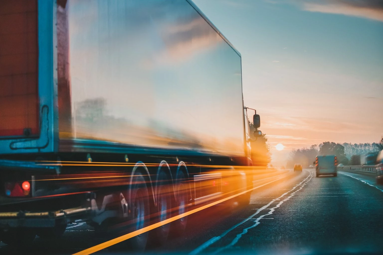 Truck on highway