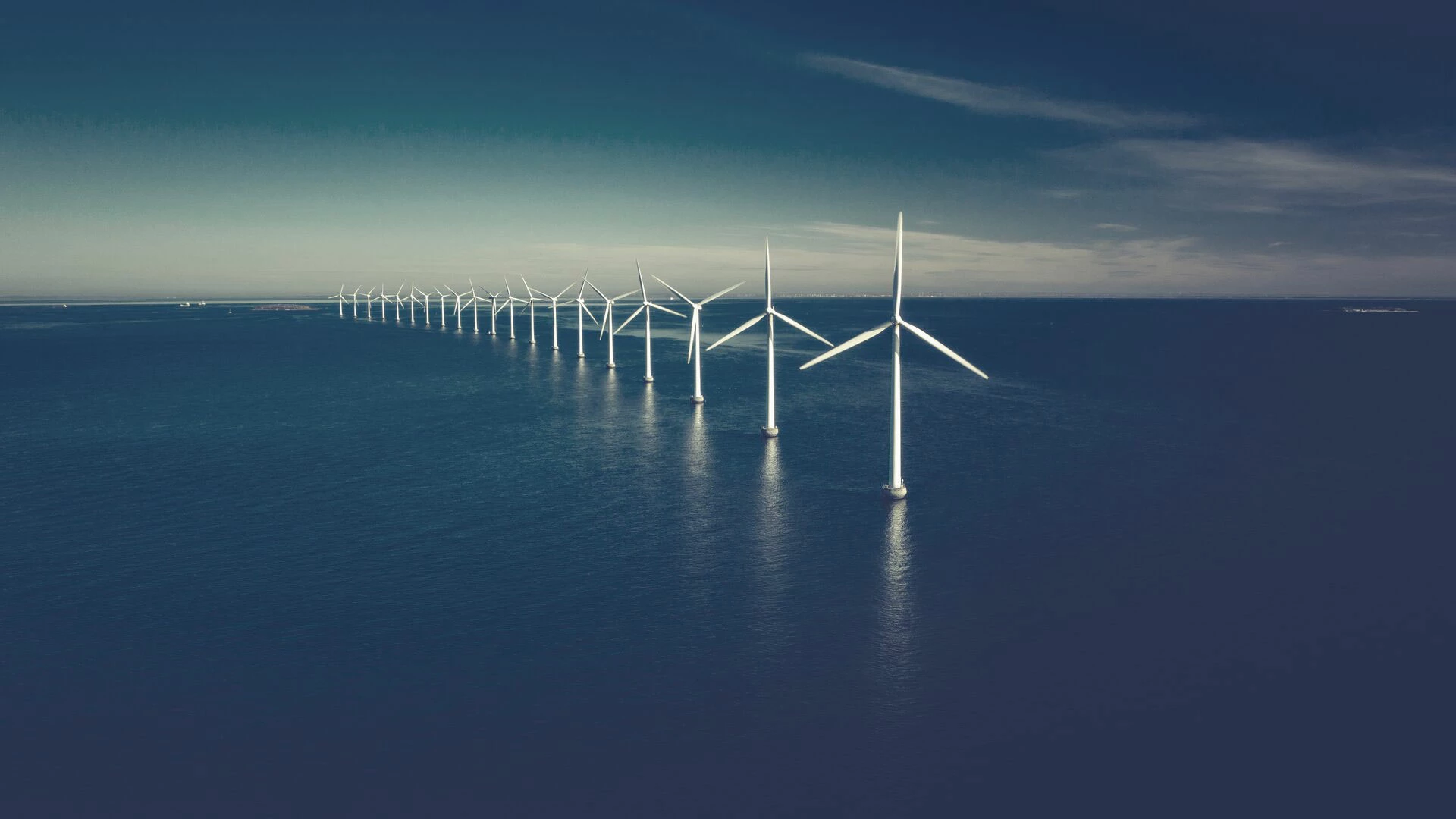 Wind turbines in the ocean
