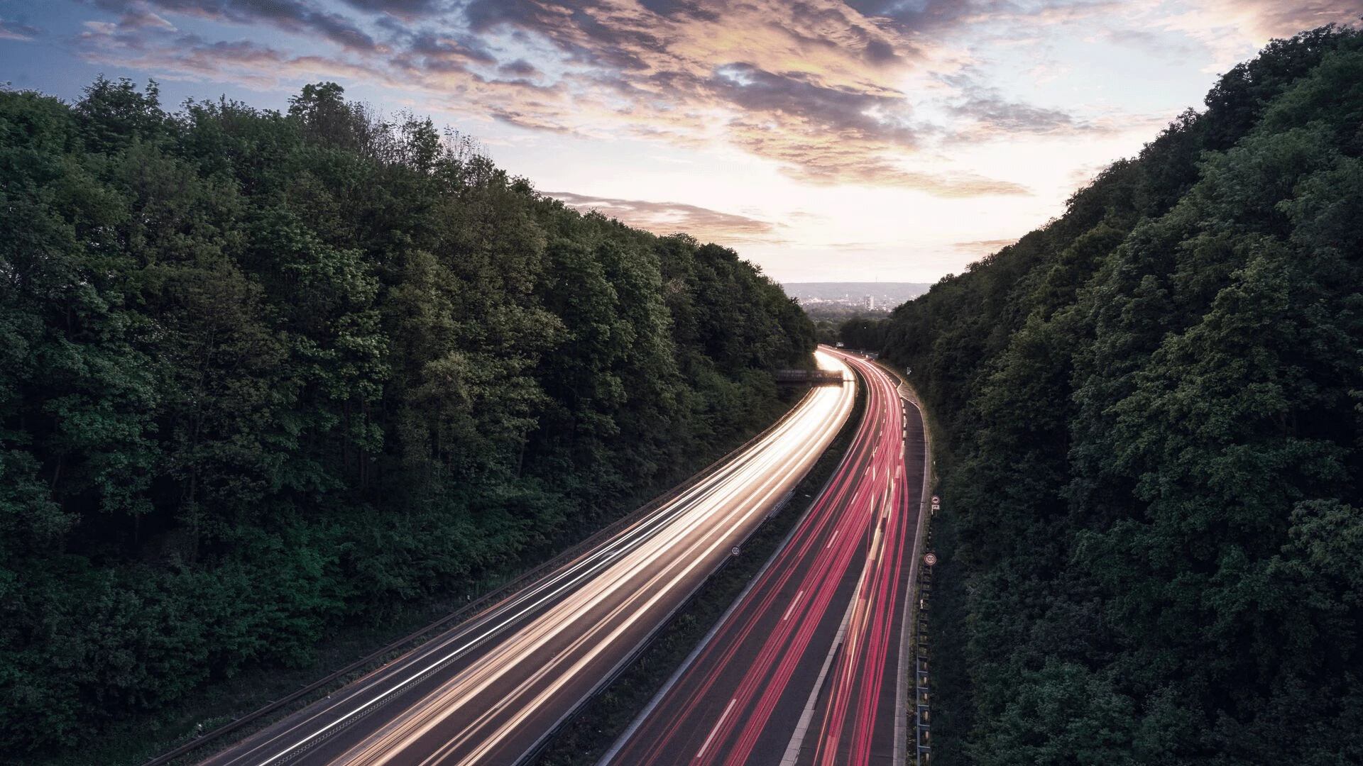 Highway in the evening