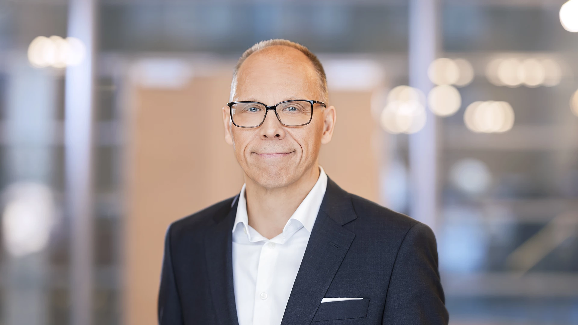 CEO of Nordea looking into the camera