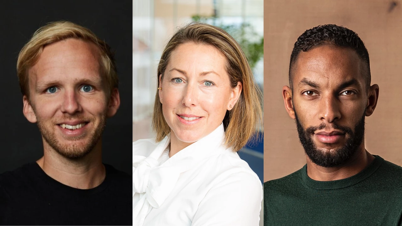 Fabian Erici, Norrsken VC, Maria Smith, Nordea, och Simon Afeworki, Natural Cycles.
