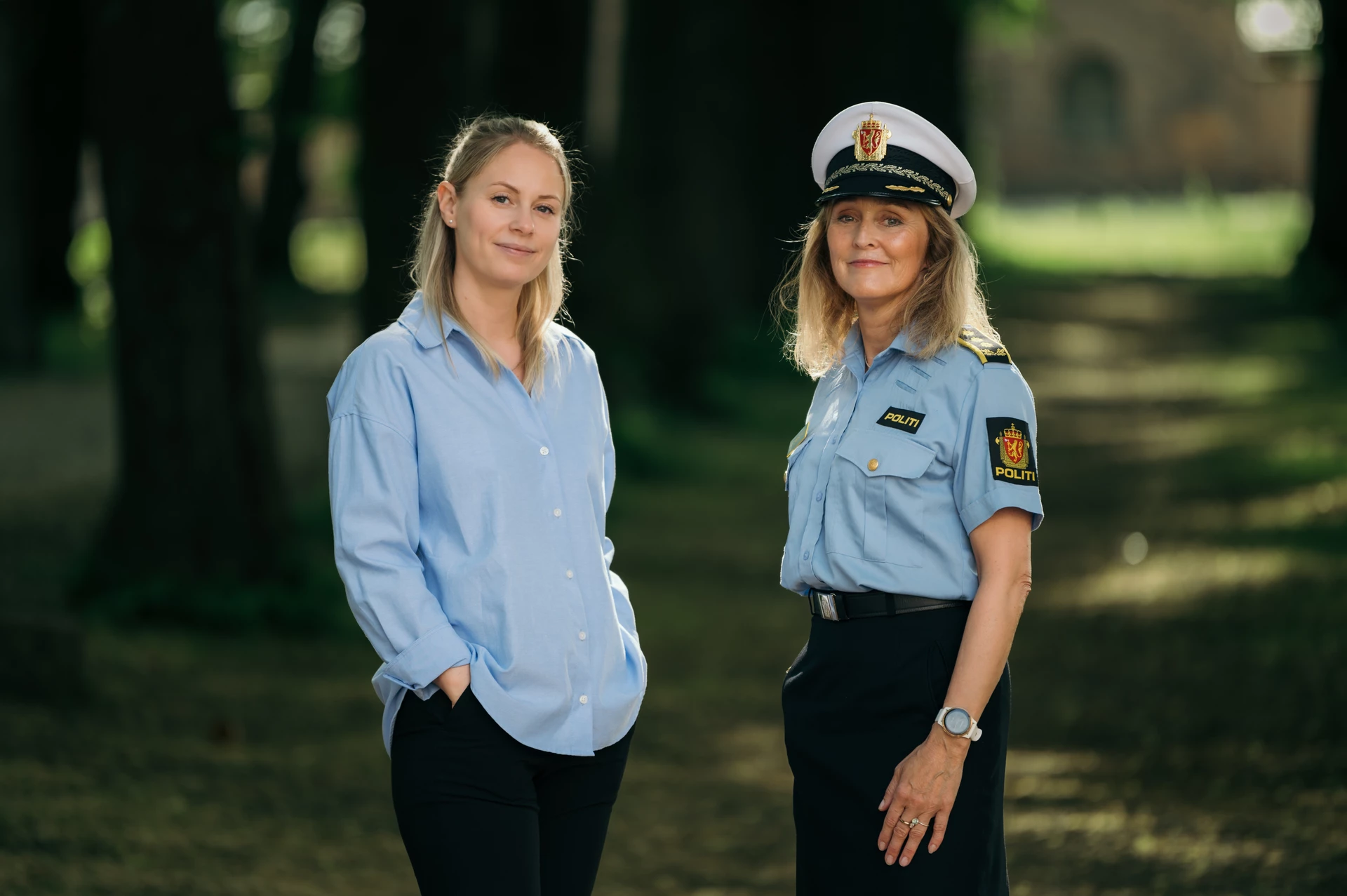 Svindelekspert Ida Edholm sammen med Christina Thomassen Roth i Oslopolitiet.