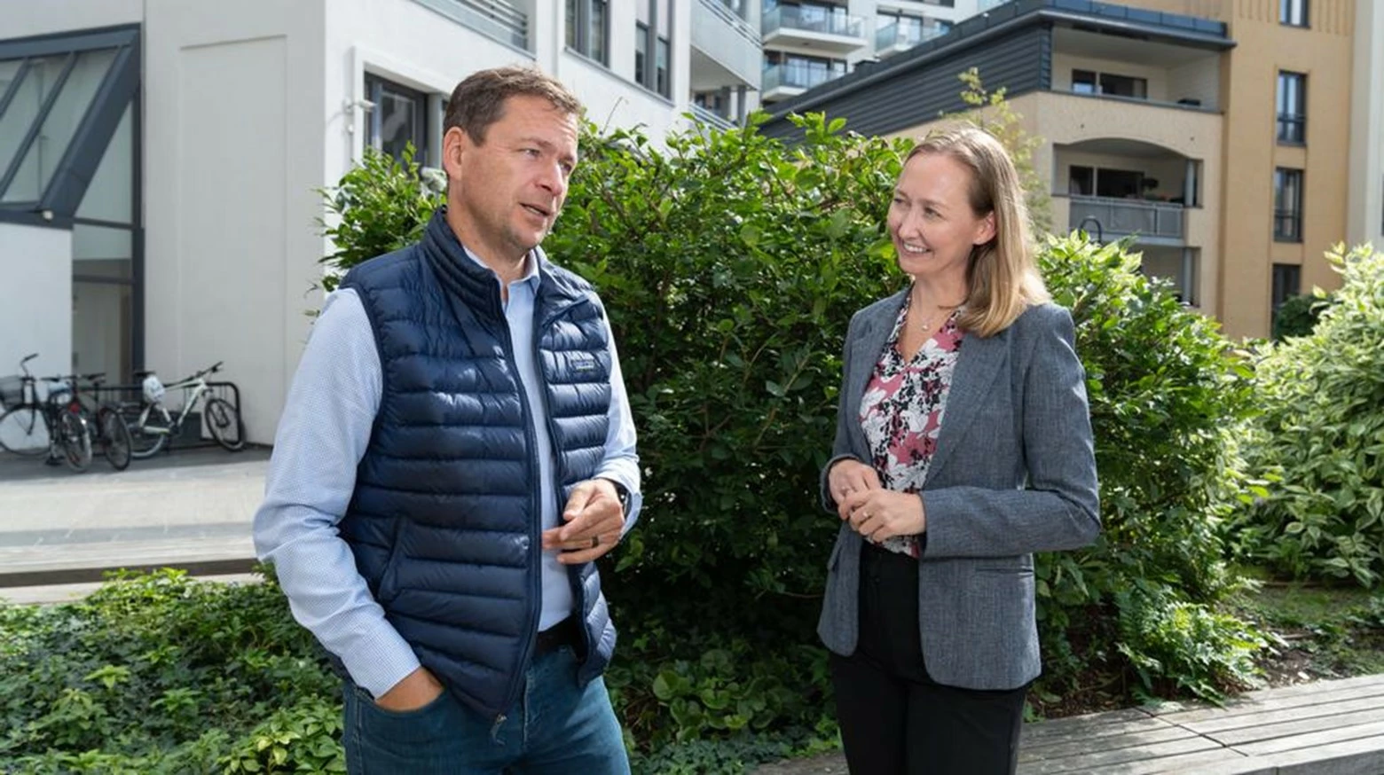 Nordea Liv-sjef Hans-Erik Lind og Private Banking-sjef Marte Kopperstad. 