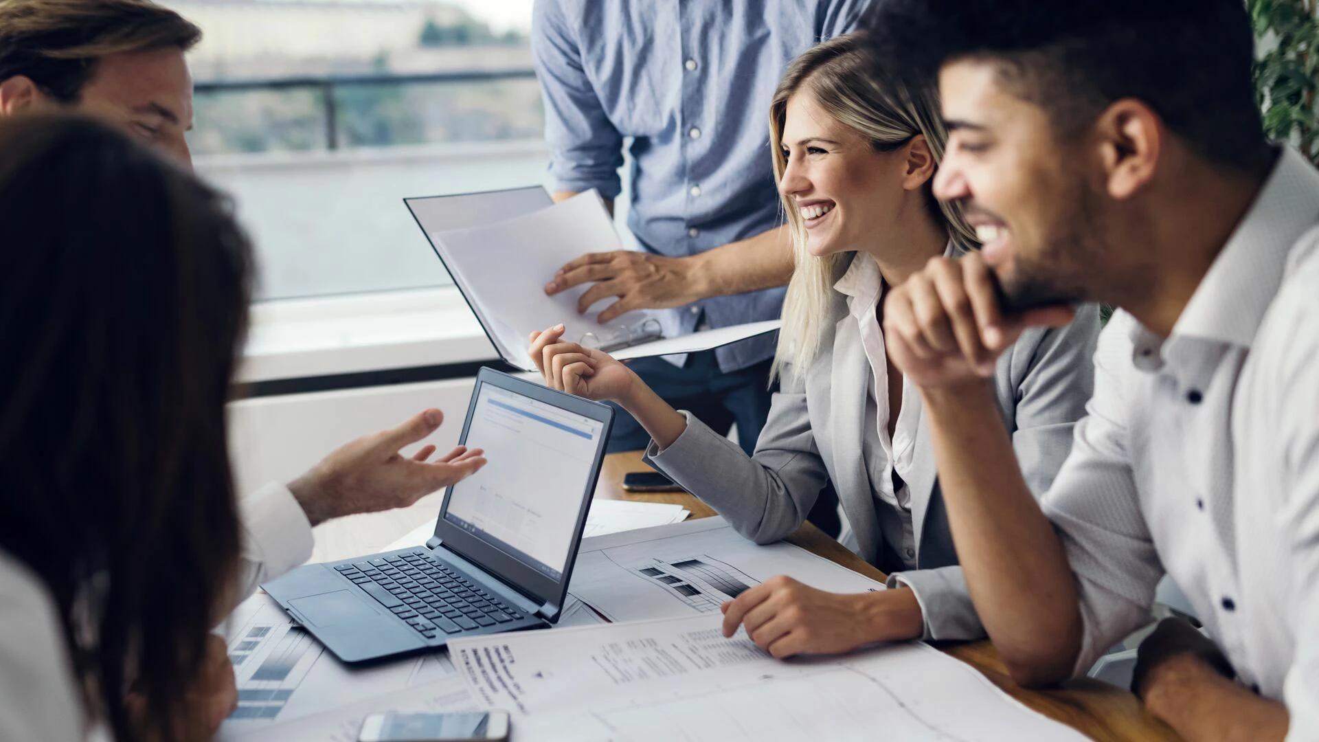 Business people in modern office