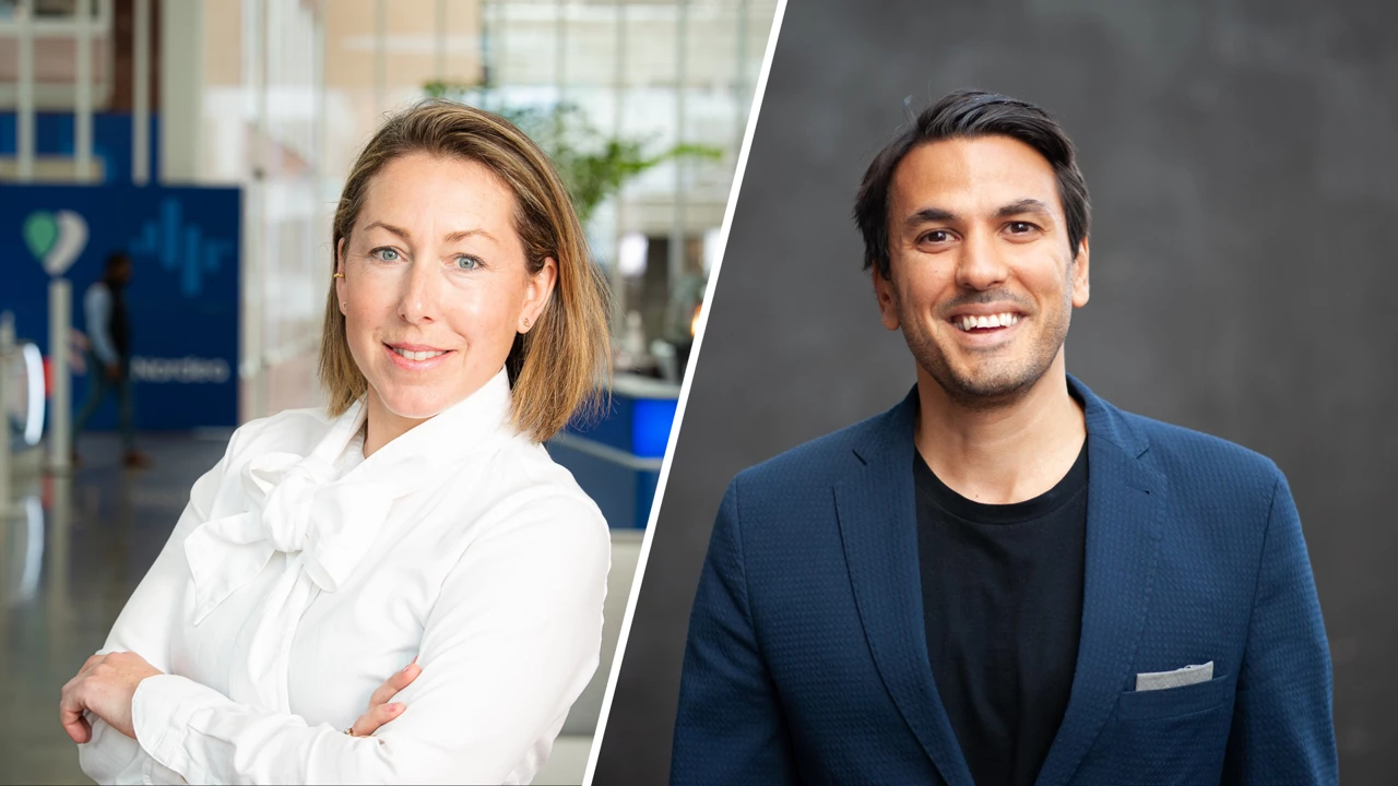 Maria Smith, Head of Nordea Startup & Growth och Omid Eklahasi, vd Techarenan.