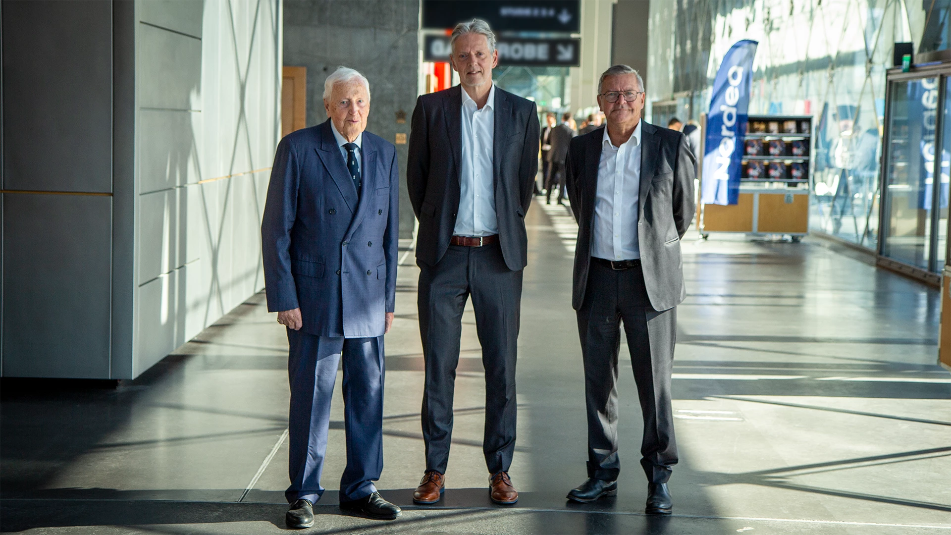Pictured left to right: Niels Thygesen, Chairman of the European Fiscal Board; Helge J. Pedersen, Nordea Group Chief Economist; Lars Rohde, former Chairman of the Board of Governors of Danmarks Nationalbank