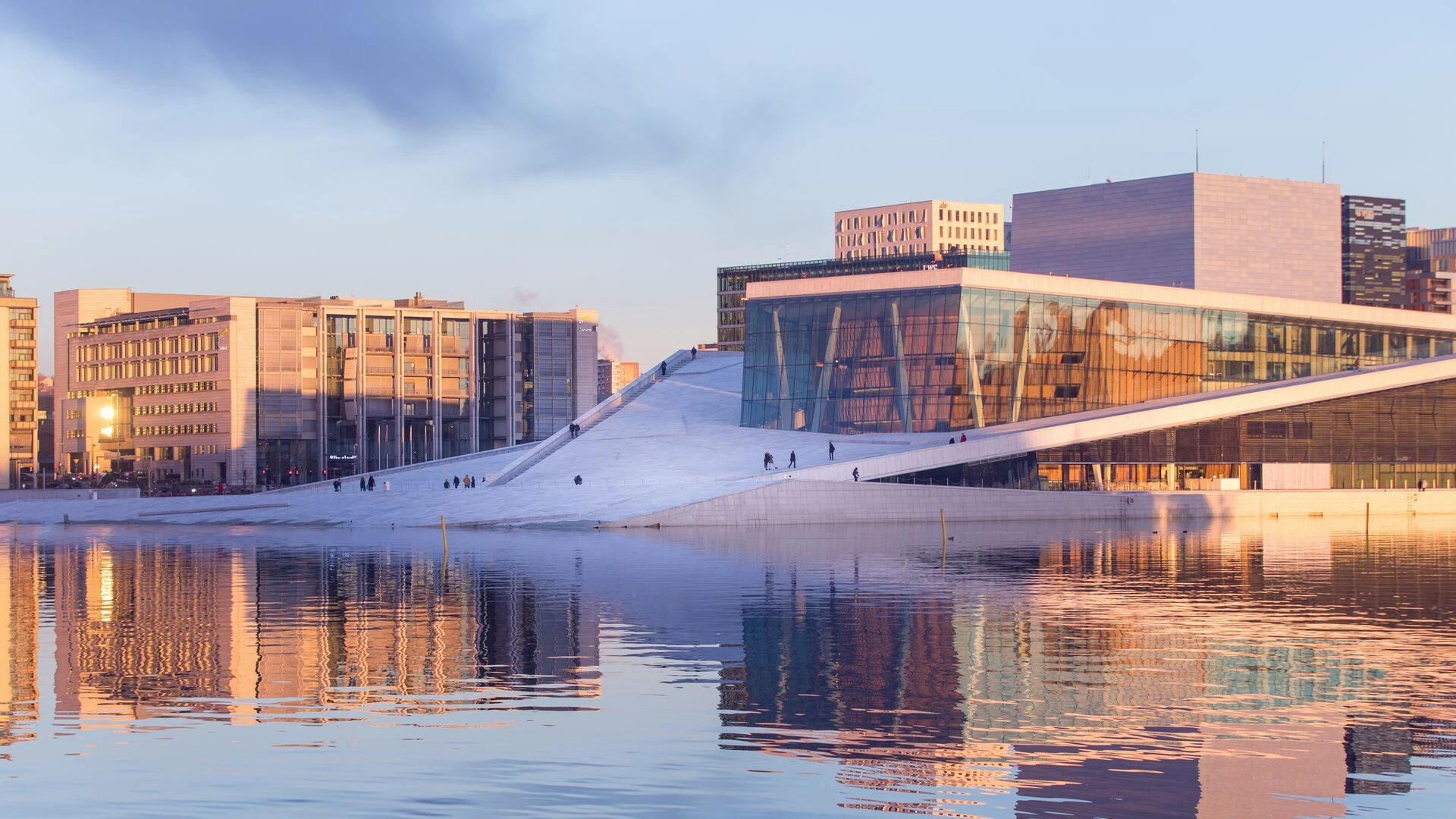 Oslo Opera house at sunrise