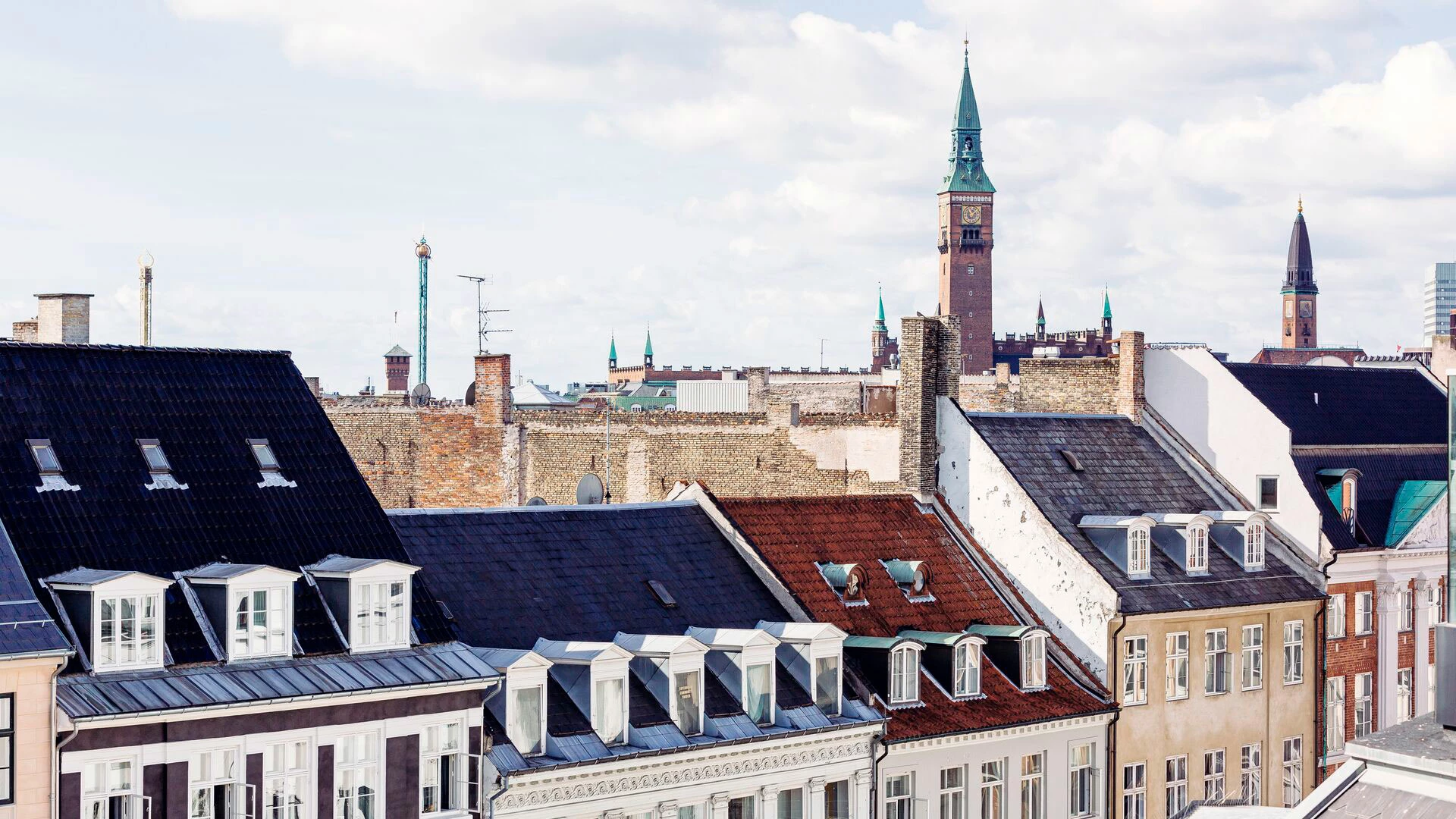 Copenhagen skyline on a sunny day