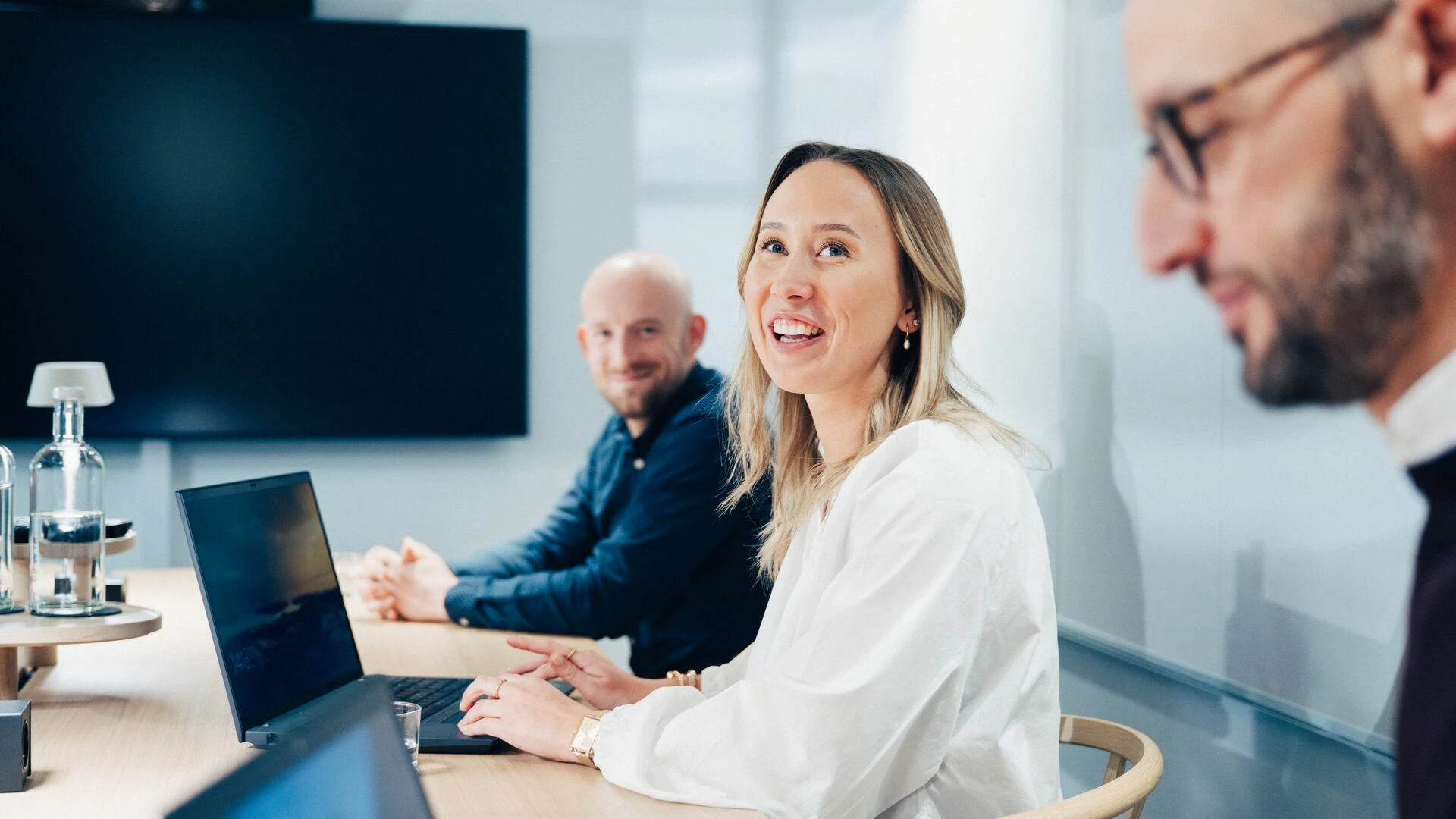 employees having a meeting