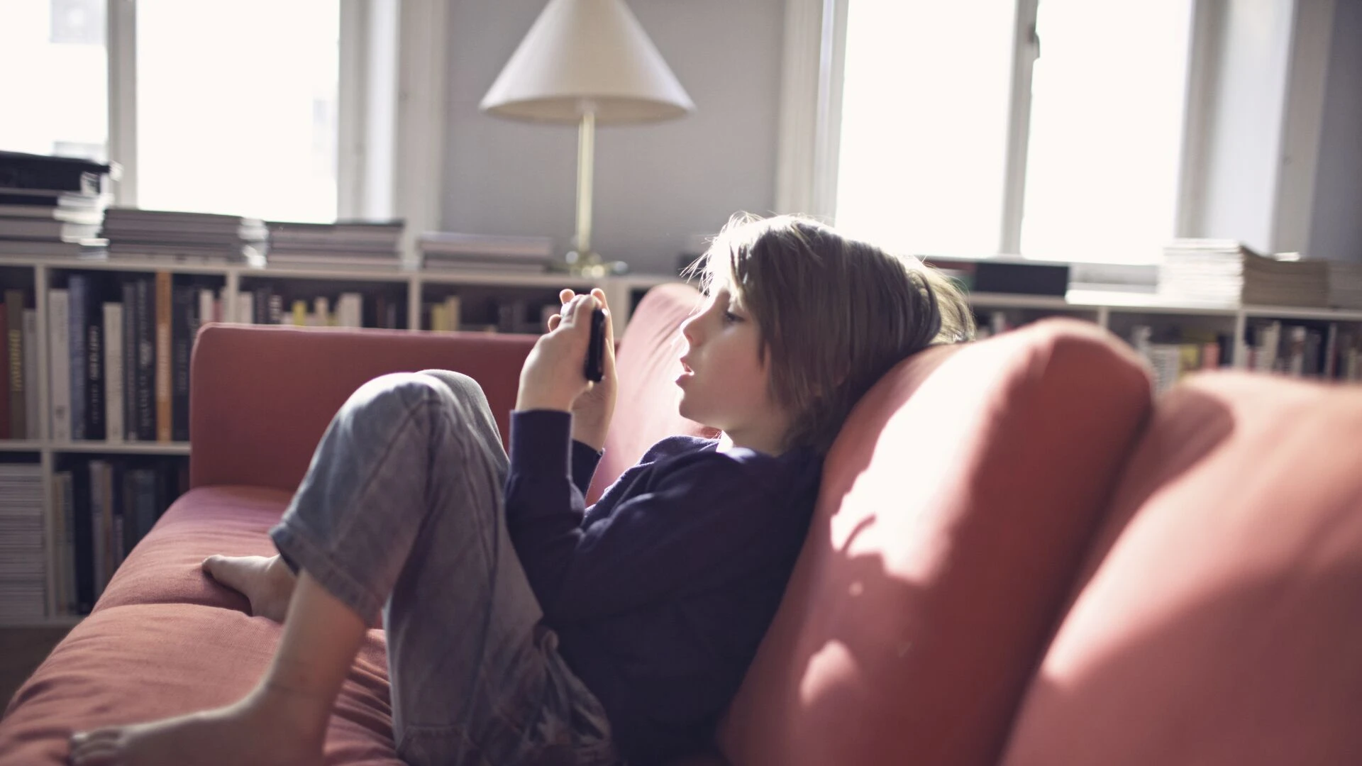 Child with phone
