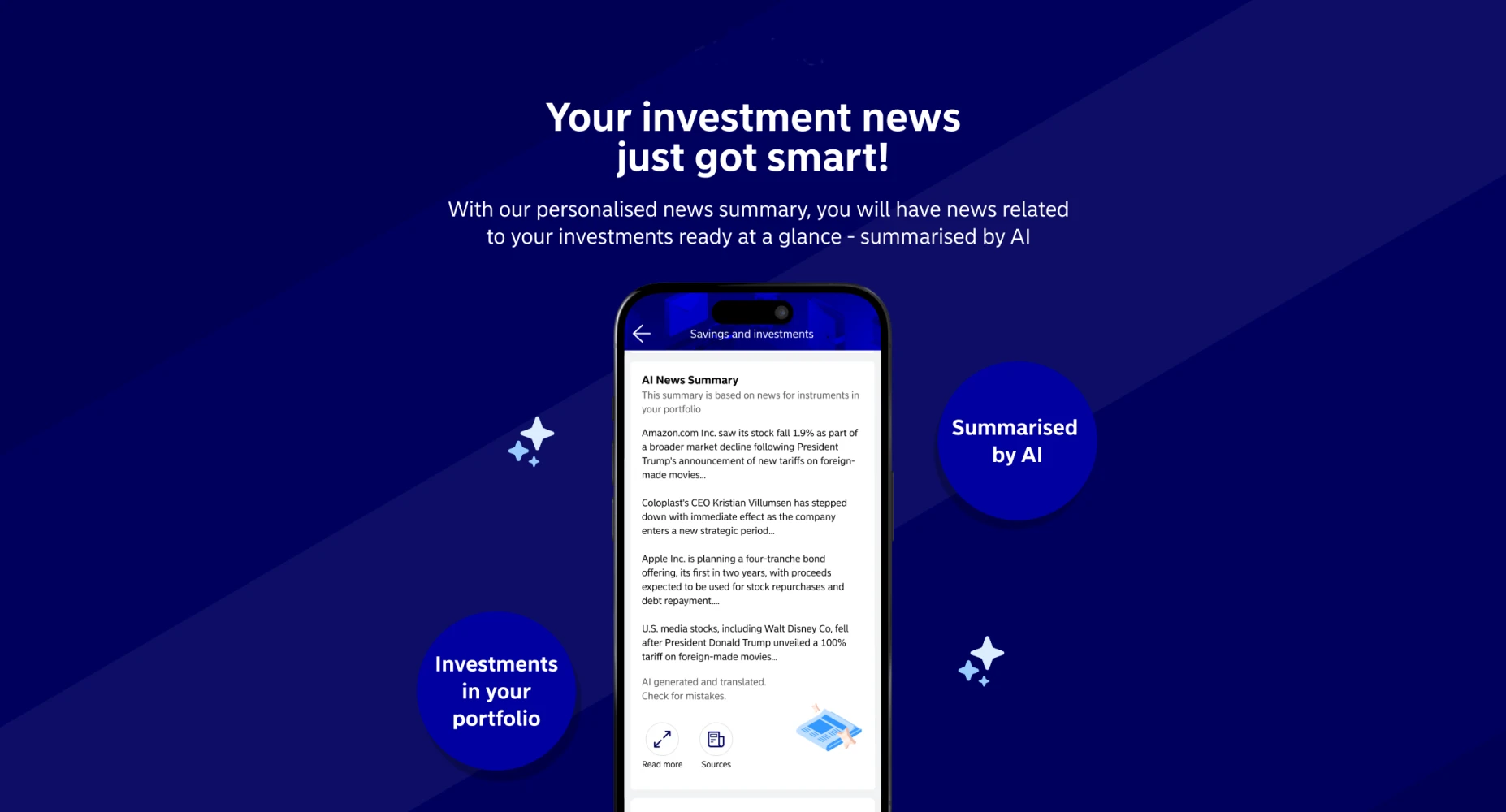 Showing a mock-up of how the overview looks in the mobile bank app. 