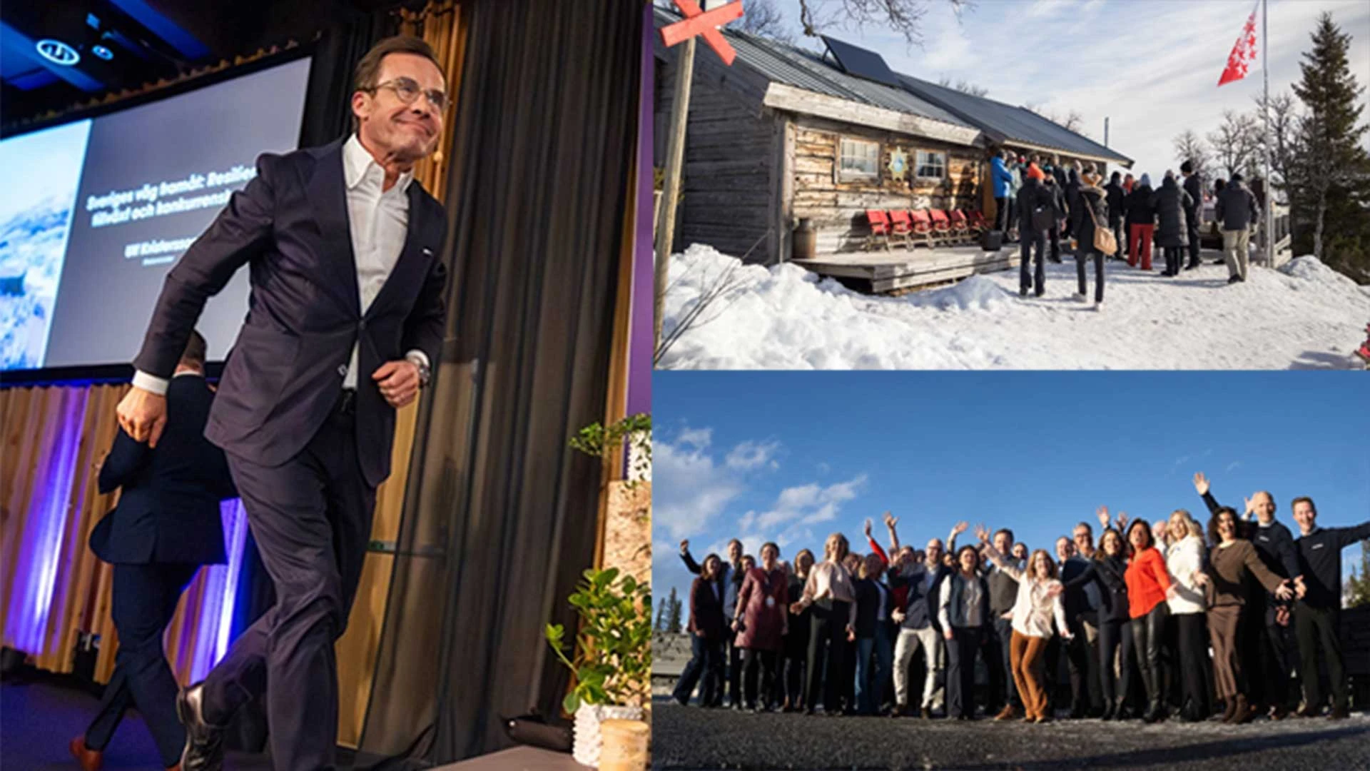 Ulf kristersson och Nordea i Åre